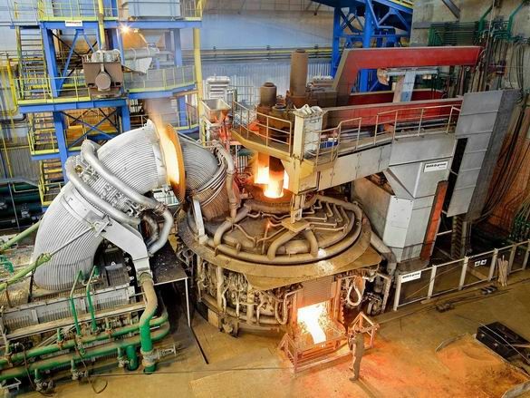 Factory of steel production - recycling of scrap steel - Germany